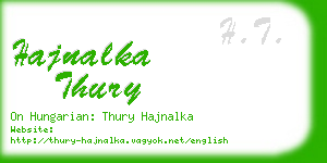 hajnalka thury business card